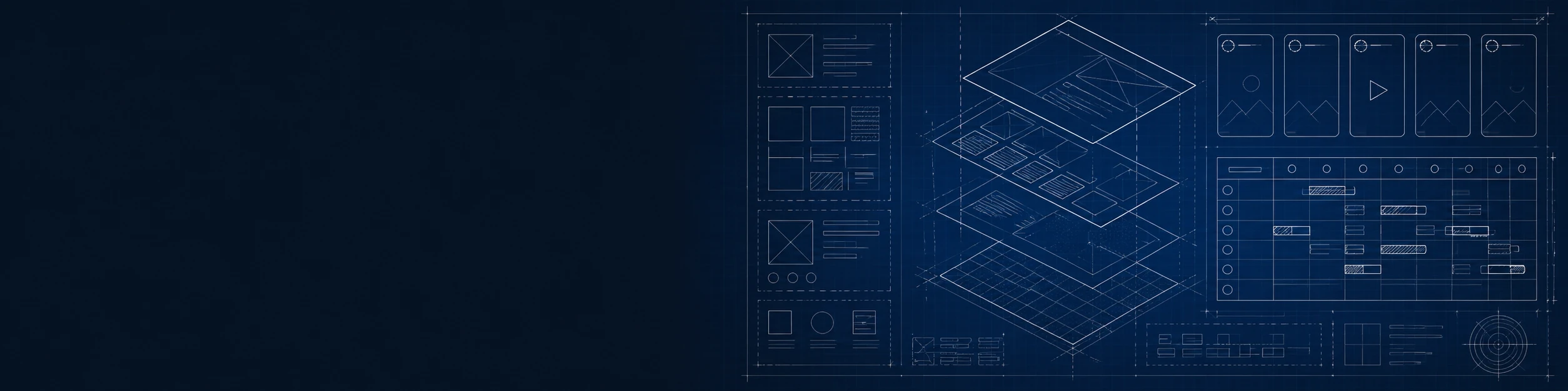 The Content Architecture Blueprint LinkedIn cover photo for specialized digital marketing