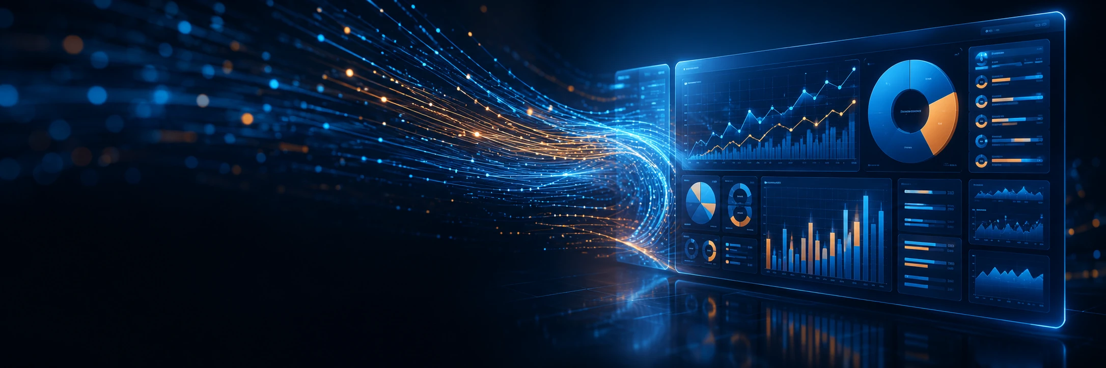 Kinetic Data Flow LinkedIn cover photo for data analytics