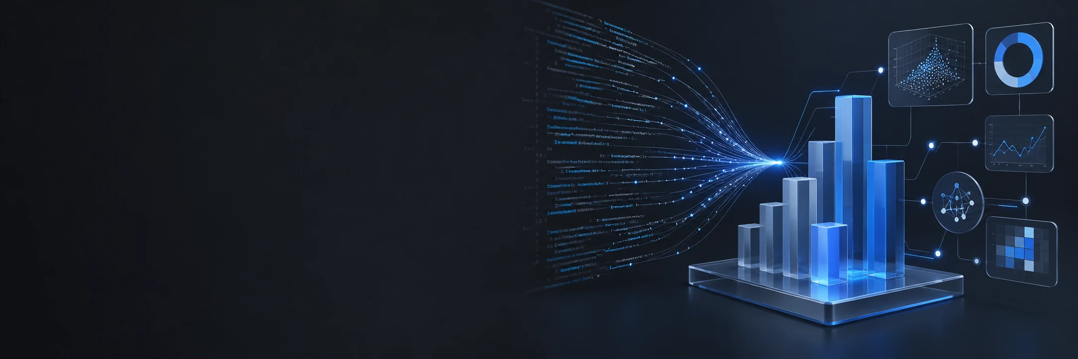 The Code and the Insights LinkedIn cover photo for data science and AI