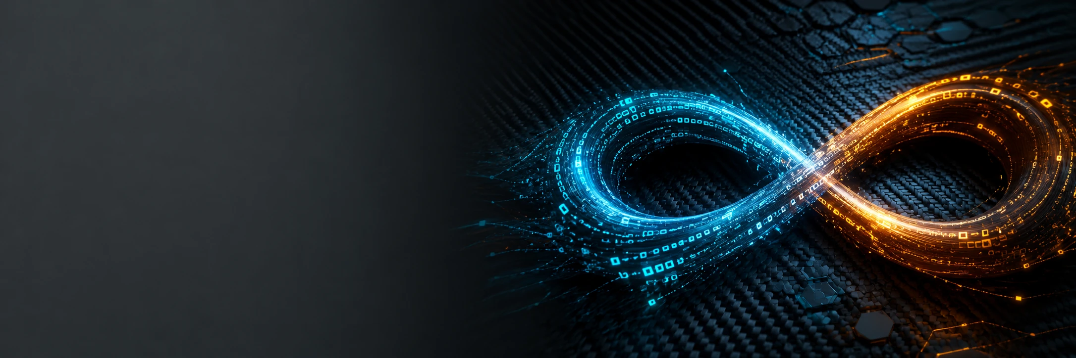 The Infinite Loop LinkedIn cover photo for software and web development