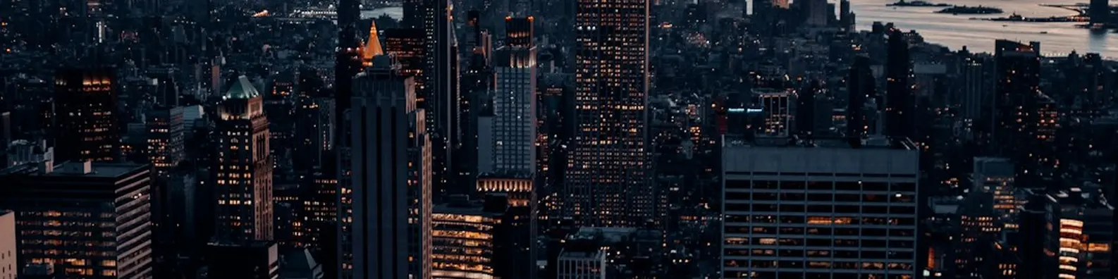 City Sunset Aerial Photo