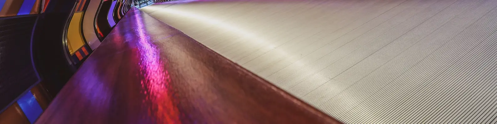 Long Wooden Bench in Urban Setting