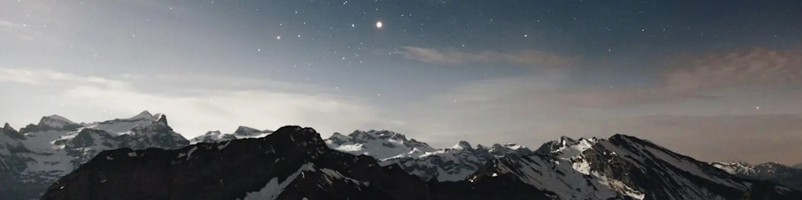 Monochrome Alpine Peaks Photo